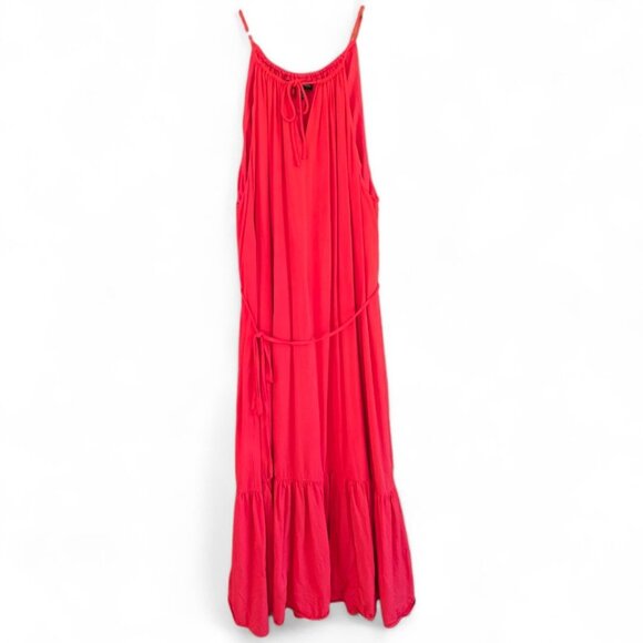 Banana Republic Dresses & Skirts - Banana Republic Ruffled Hem Peach Spaghetti Strap Maxi Dress XXL